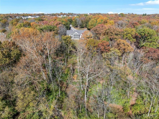 809 Peruque View Ct, Wentzville, MO 63385 - aerial view of property and surrounding area with a forest