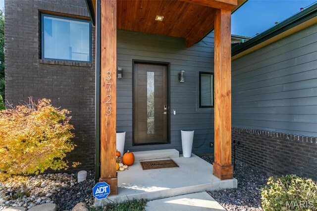 3723 Cabernet Ln, Edwardsville, IL 62025 - doorway to property with brick siding