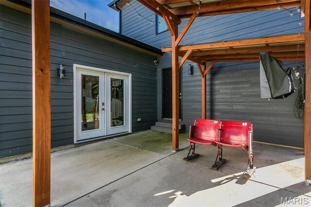 3723 Cabernet Ln, Edwardsville, IL 62025 - view of patio / terrace featuring french doors and entry steps