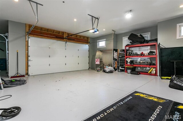 3723 Cabernet Ln, Edwardsville, IL 62025 - garage with a garage door opener and recessed lighting