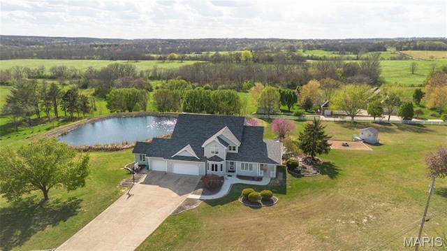 10605 Larson Ln, Rolla, MO 65401 - aerial view of property and surrounding area featuring a large body of water