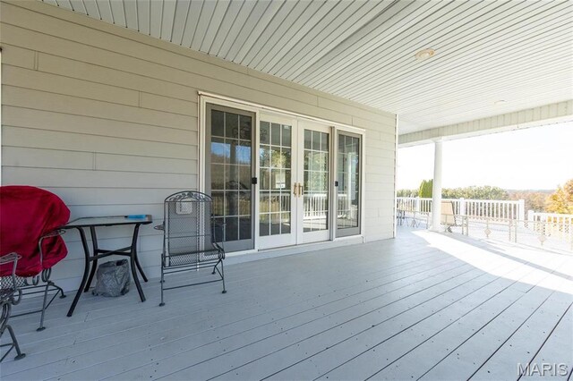 10605 Larson Ln, Rolla, MO 65401 - deck featuring french doors