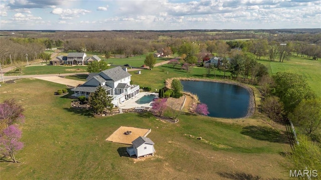 10605 Larson Ln, Rolla, MO 65401 - view from above of property with a large body of water