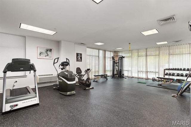 4545 Lindell Blvd Unit 3, Saint Louis, MO 63108 - gym featuring expansive windows