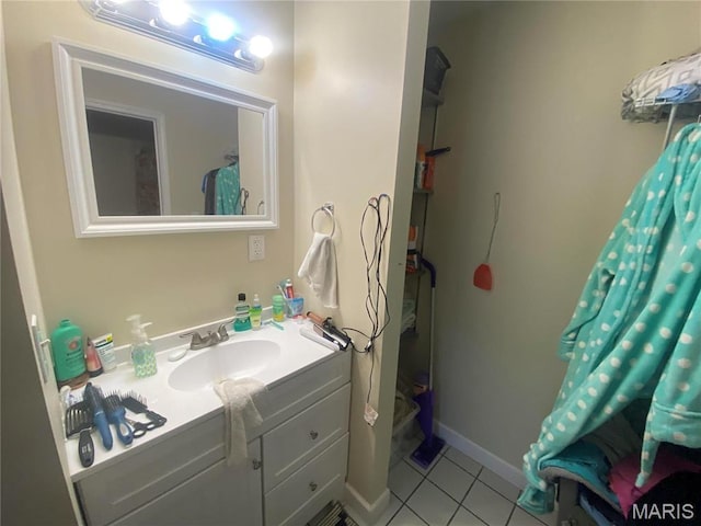 1 Proactive Dr, New Florence, MO 63363 - bathroom with vanity and tile patterned floors