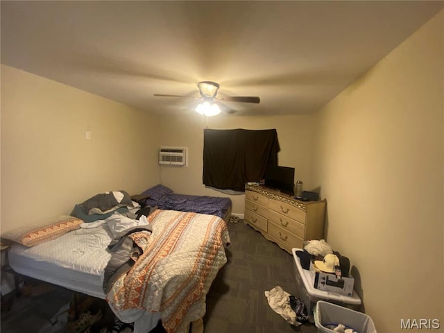 1 Proactive Dr, New Florence, MO 63363 - bedroom featuring an AC wall unit and a ceiling fan