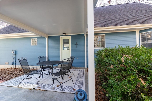 view of patio / terrace featuring outdoor dining space