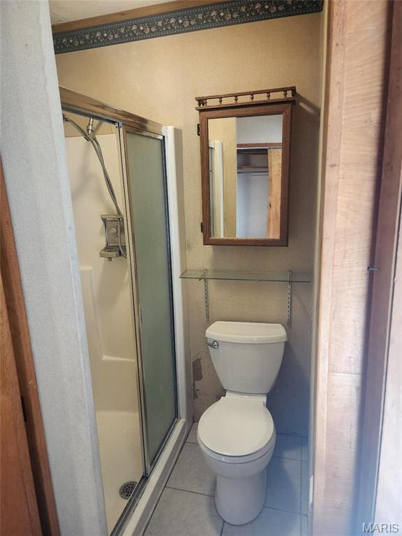 125 S 5th, Saint Charles, MO 63301 - full bath with tile patterned flooring, a stall shower, and toilet