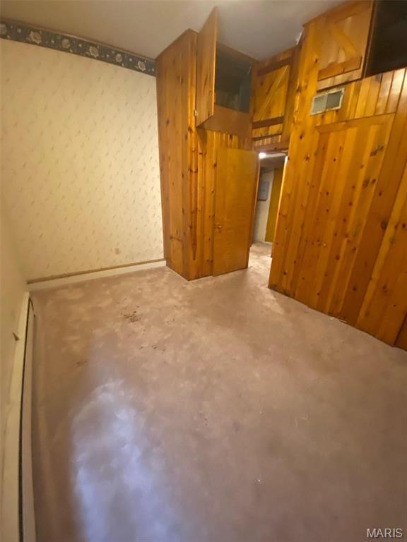 125 S 5th, Saint Charles, MO 63301 - spare room with baseboard heating and wood walls