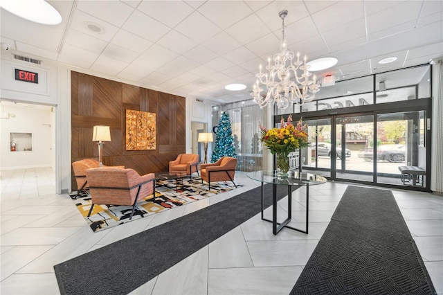 4466 W Pine Blvd Unit 22G, Saint Louis, MO 63108 - community lobby featuring wood walls