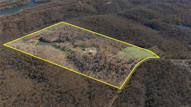 10450 Ok Rd, Bonne Terre, MO 63628 - view of property location featuring property parcel outlined and a nearby body of water