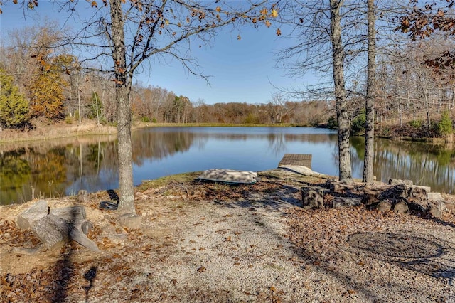 10450 Ok Rd, Bonne Terre, MO 63628 - dock with a water view and a view of trees