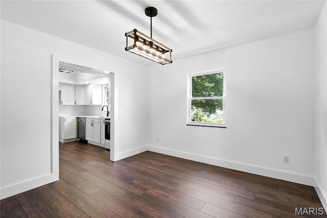 1 Germania, Columbia, IL 62236 - unfurnished dining area with dark wood-style floors