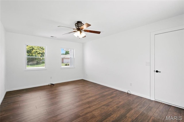 1 Germania, Columbia, IL 62236 - unfurnished room with a ceiling fan and dark wood-style floors