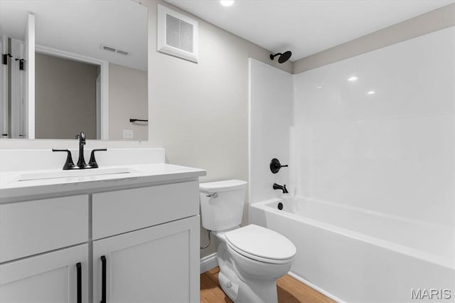 955 Half Moon Ln, Caseyville, IL 62232 - bathroom with vanity, wood finished floors, and shower / bath combination