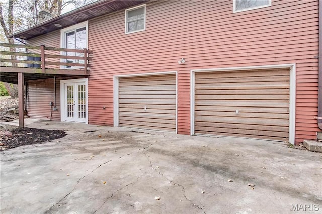 23388 Glenda Ave, Jerseyville, IL 62052 - garage with concrete driveway and french doors