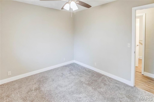 23388 Glenda Ave, Jerseyville, IL 62052 - carpeted empty room with a ceiling fan and baseboards