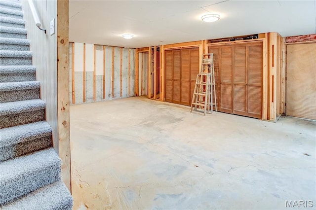 23388 Glenda Ave, Jerseyville, IL 62052 - unfinished below grade area with stairs