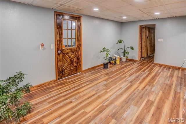 121 Douglas Dr, Pleasant Hill, IL 62366 - spare room featuring wood finished floors, baseboards, and recessed lighting