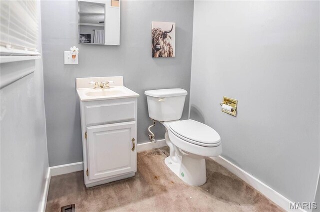 121 Douglas Dr, Pleasant Hill, IL 62366 - half bath featuring baseboards, toilet, and vanity