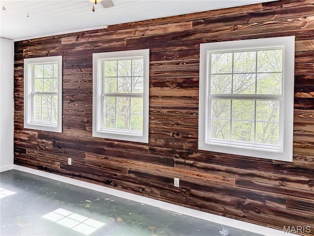 121 Douglas Dr, Pleasant Hill, IL 62366 - detailed view of concrete flooring and wooden walls