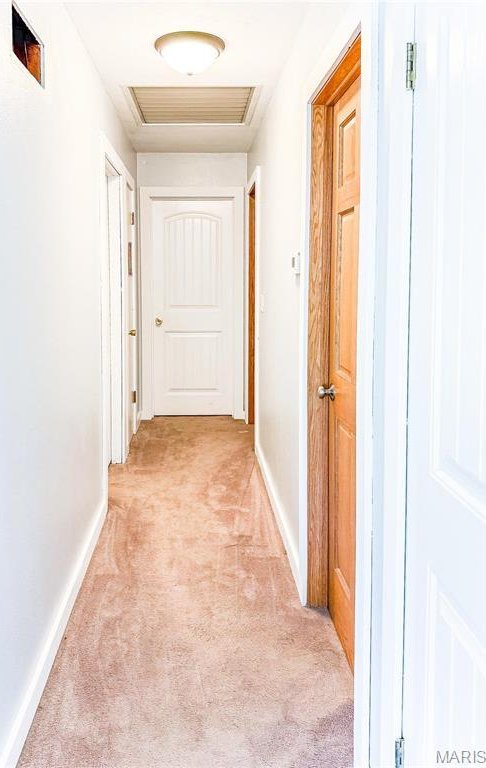 121 Douglas Dr, Pleasant Hill, IL 62366 - hallway with light colored carpet and baseboards