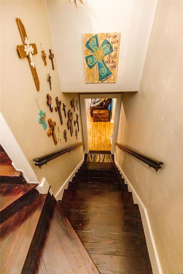 1040 N Kingshighway, Sikeston, MO 63801 - stairway with wood finished floors and baseboards