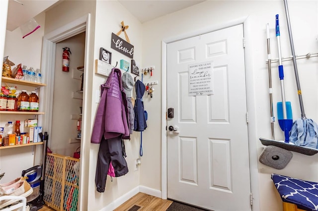 1040 N Kingshighway, Sikeston, MO 63801 - mudroom featuring wood finished floors and baseboards