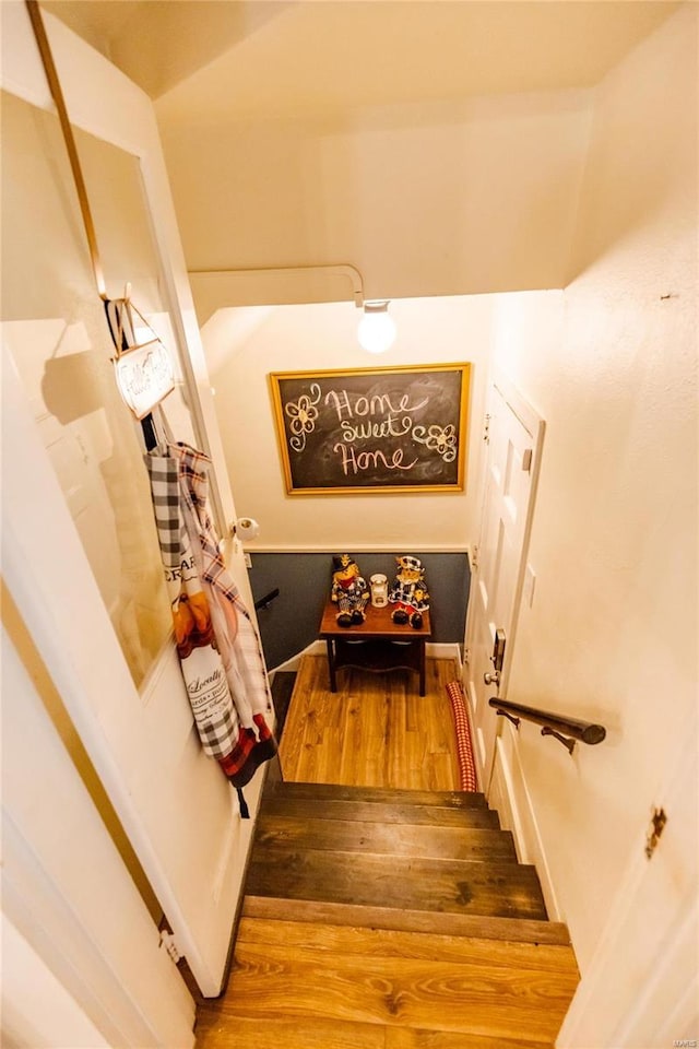 1040 N Kingshighway, Sikeston, MO 63801 - staircase with wood finished floors