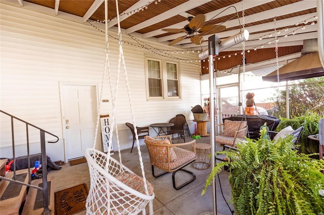 1040 N Kingshighway, Sikeston, MO 63801 - view of patio / terrace with a ceiling fan