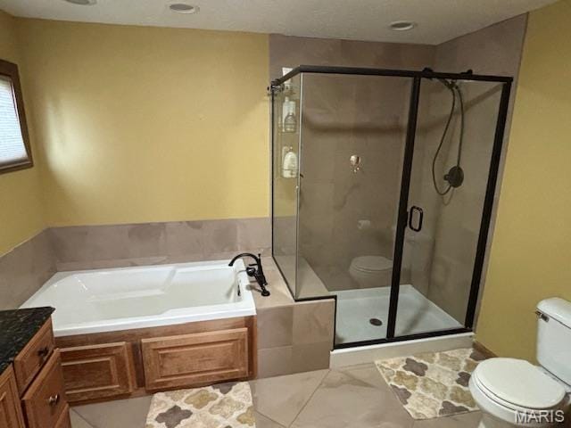 15020 Jamestown Rd, Breese, IL 62230 - full bath featuring toilet, a bath, a shower stall, and vanity