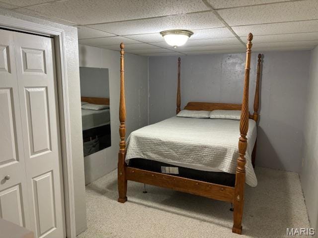 15020 Jamestown Rd, Breese, IL 62230 - carpeted bedroom with a paneled ceiling