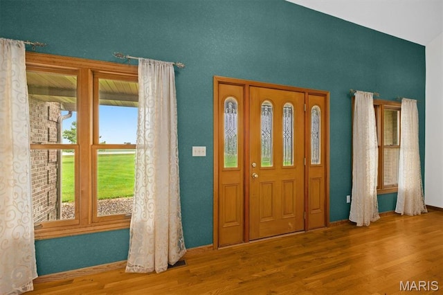 15020 Jamestown Rd, Breese, IL 62230 - foyer with wood finished floors and high vaulted ceiling