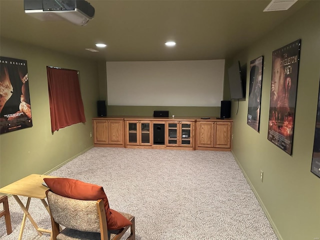 25 Whispering Oaks Dr, Washington, MO 63090 - home theater featuring carpet, recessed lighting, and baseboards