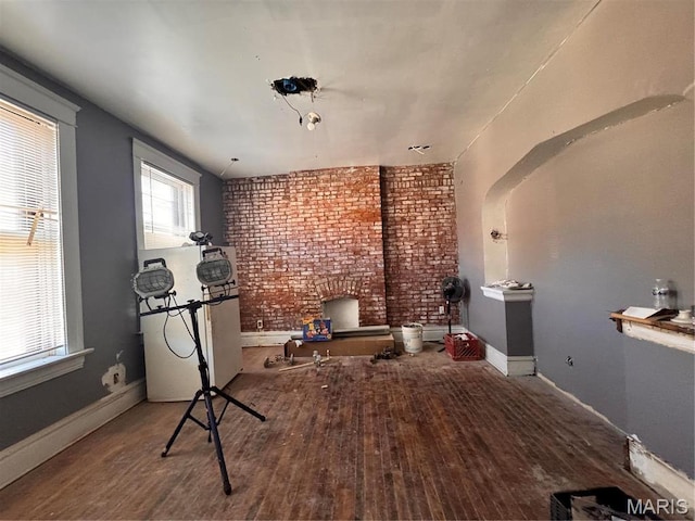 3936 Lexington Ave, Saint Louis, MO 63107 - workout area with wood finished floors and baseboards