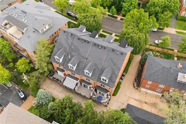 aerial perspective of suburban area