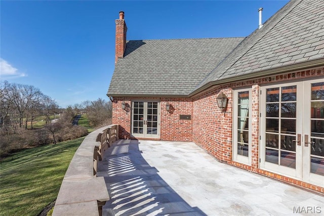 1290 Dry Ridge Rd, Town And Country, MO 63131 - view of patio / terrace with french doors