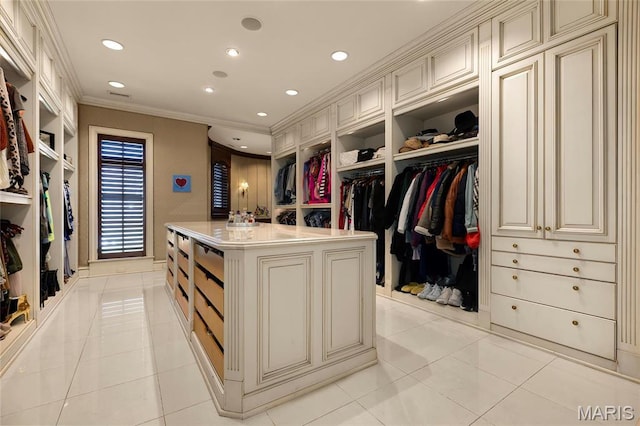 1290 Dry Ridge Rd, Town And Country, MO 63131 - spacious closet featuring light tile patterned floors