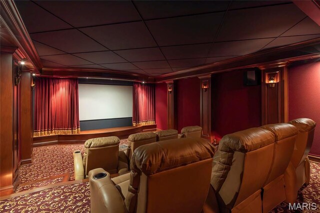 1290 Dry Ridge Rd, Town And Country, MO 63131 - home theater room with ornamental molding and ornate columns
