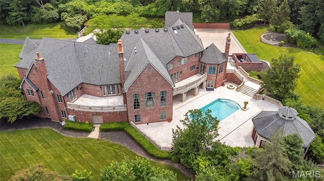 1290 Dry Ridge Rd, Town And Country, MO 63131 - view of subject property featuring a pool area