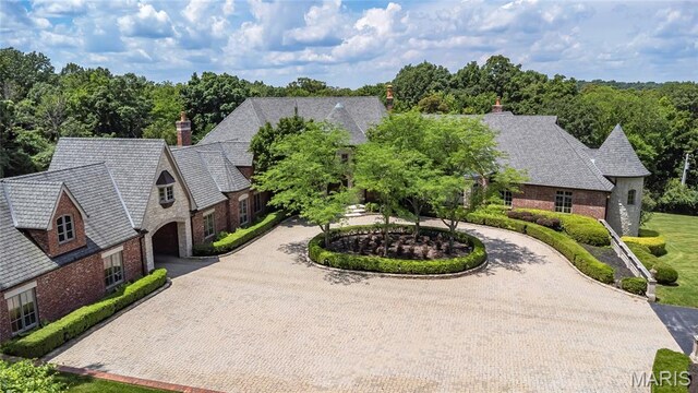 1290 Dry Ridge Rd, Town And Country, MO 63131 - aerial view of property and surrounding area