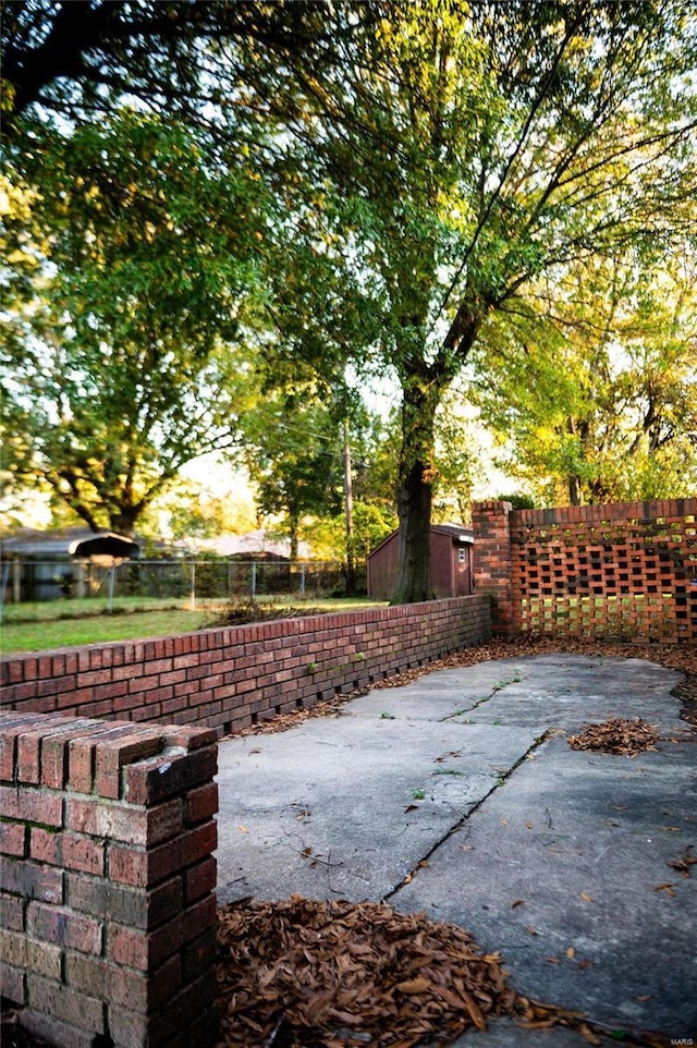 view of patio featuring a fenced backyard
