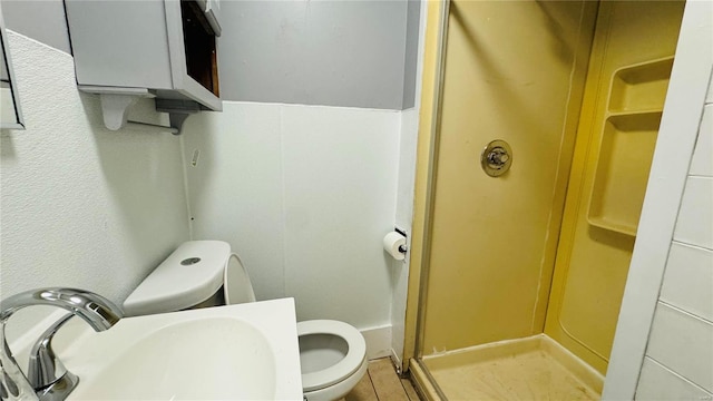 bathroom with a sink and toilet