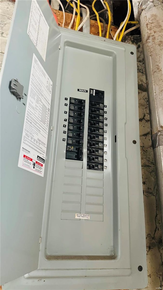 utility room featuring electric panel