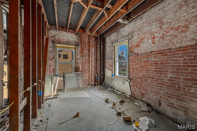 5872 Cabanne Ave, Saint Louis, MO 63112 - miscellaneous room with brick wall