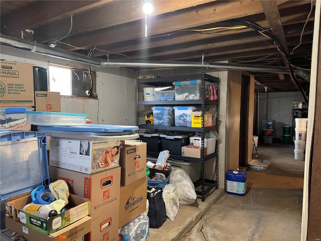 view of basement