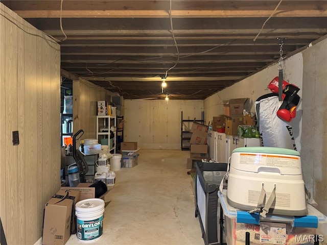 839 Bluebird Ln, Doniphan, MO 63935 - unfinished basement featuring wooden walls
