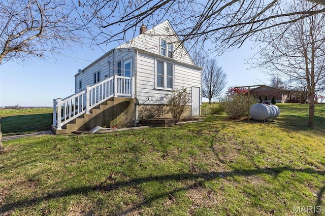 12449 Quarry Town Rd, Saint Genevieve, MO 63670 - view of side of property with a yard and a chimney