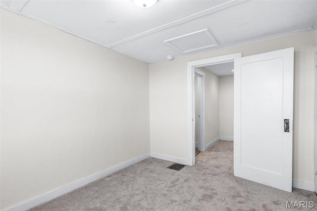 12449 Quarry Town Rd, Saint Genevieve, MO 63670 - carpeted empty room featuring attic access and baseboards