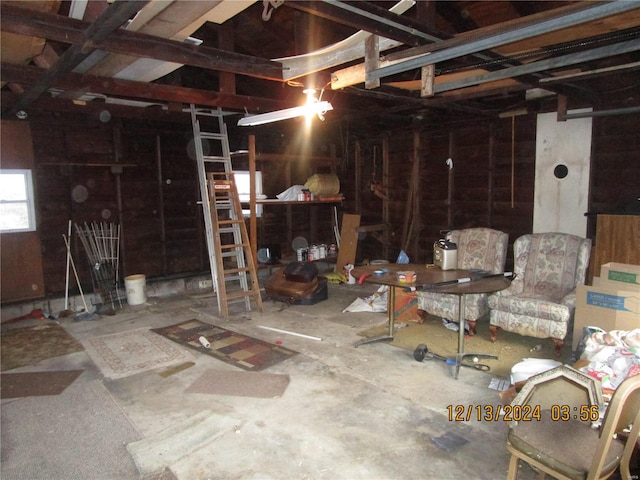 view of basement